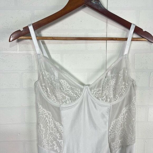 Coquette Womens Slip Dress Chemise size Large White Coquette Style - Picture 2 of 12